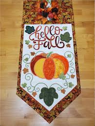 Hello Fall/Autumn Flag Machine Embroidery